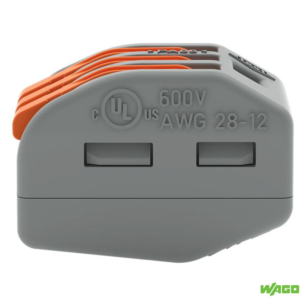 Conector Elétrico Emenda Rápido Poliamida Cinza/Laranja 3 Polos 4,00Mm Classic 222-413 - Wago