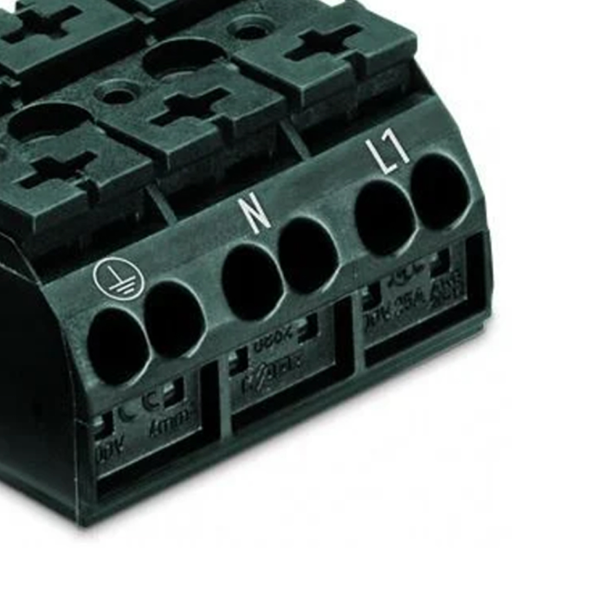 Conector Borne Passagem Circuito Impresso 4,00Mm 500V Preto 32A - Wago