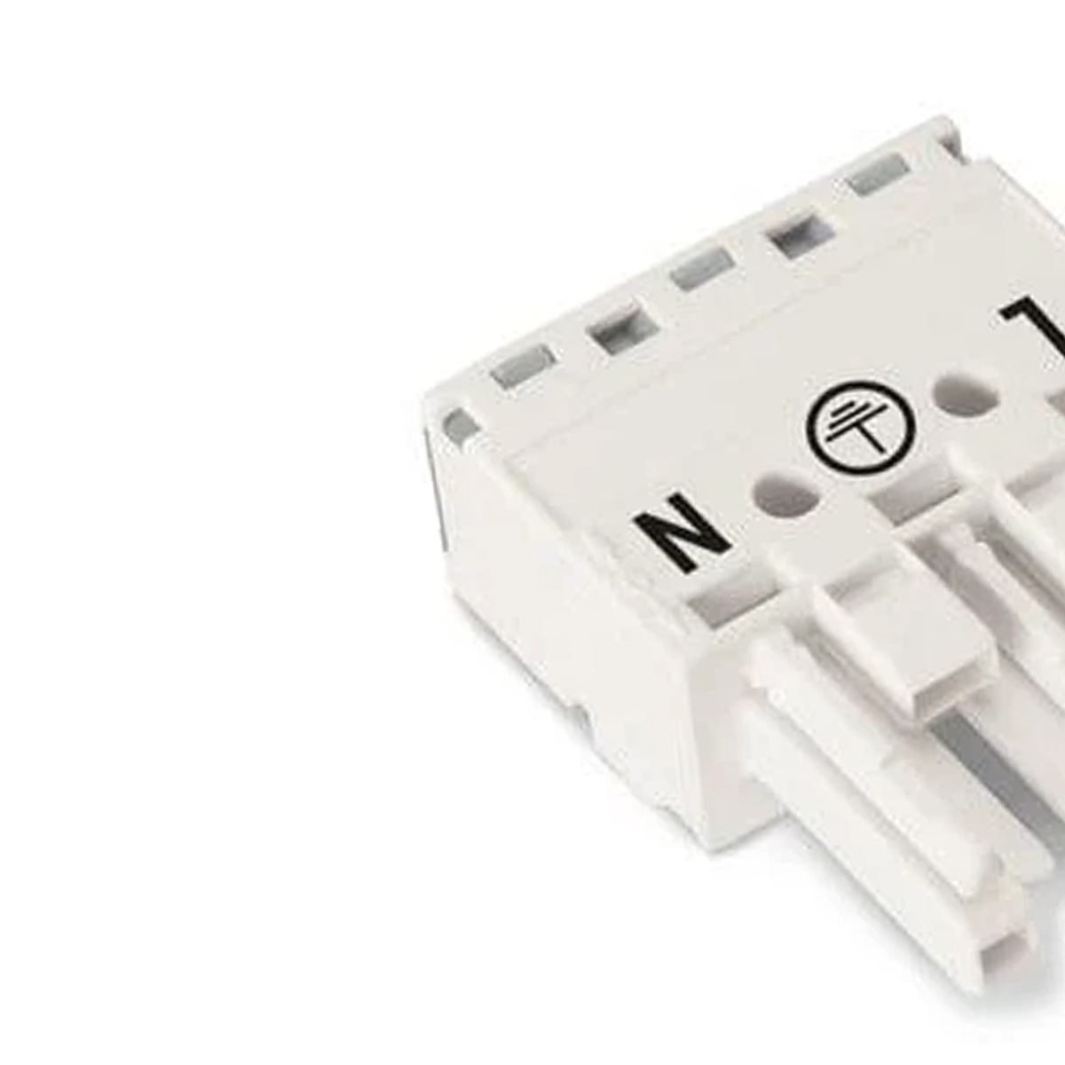 Conector Elétrico Plugável Macho Poliamida Branco 3 Pólos 4,00Mm 23A 250V - Wago