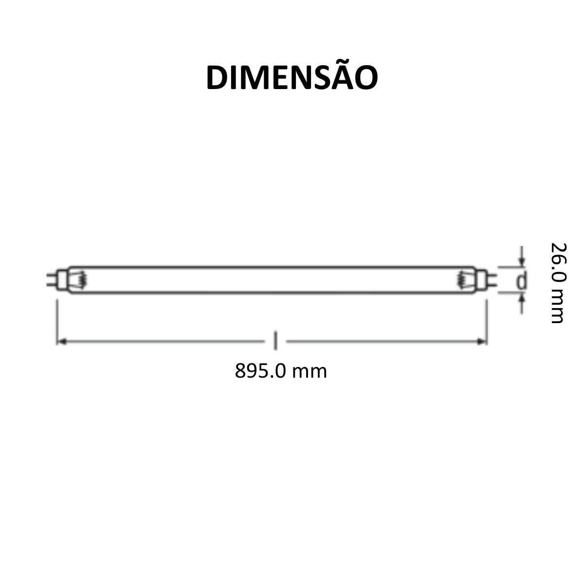 Lâmpada Germicida Tubular T8 30W G13 900Mm HNS 30W G13 Osram