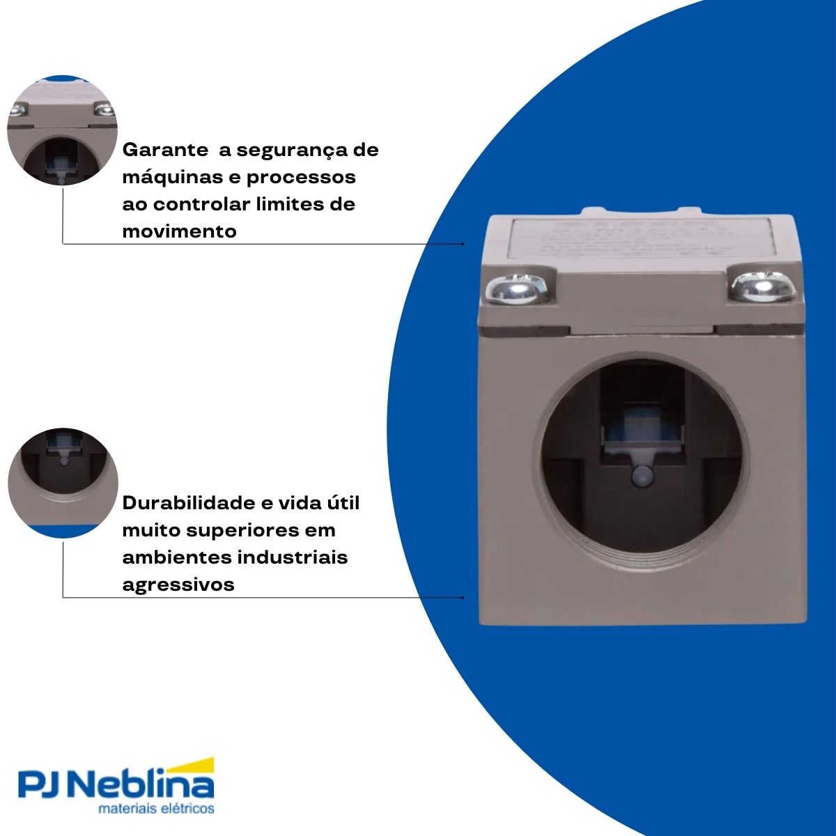 Chave Fim De Curso Metal 1 Ent Pistão Metálico Curto - Steck