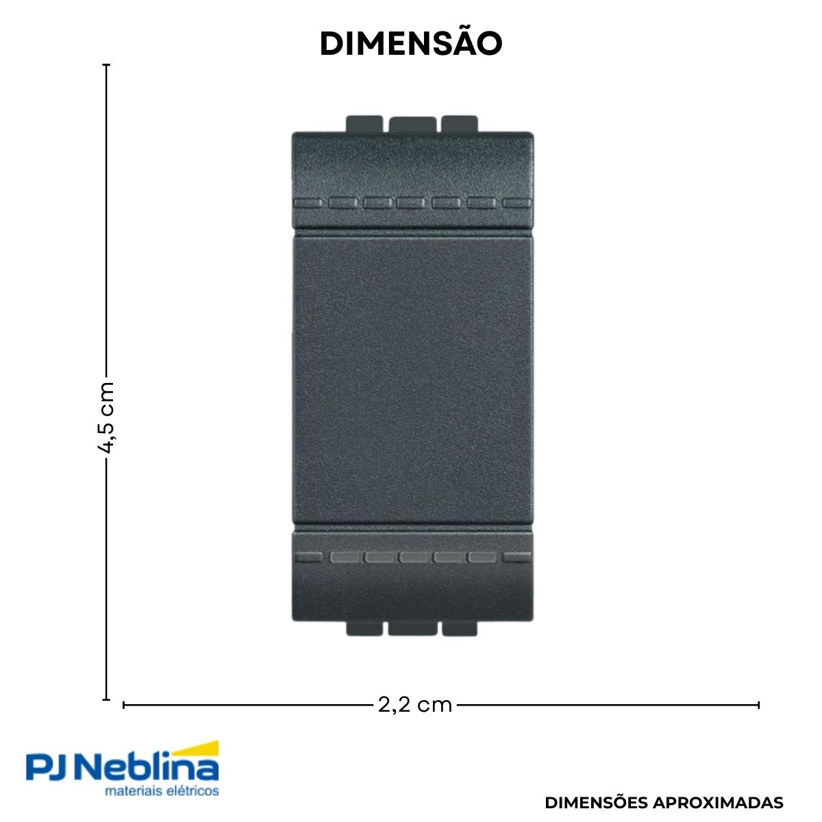 Modulo Interruptor Intermediário 1 Modulo 16A 250V Anthracite Living Light - Bticino