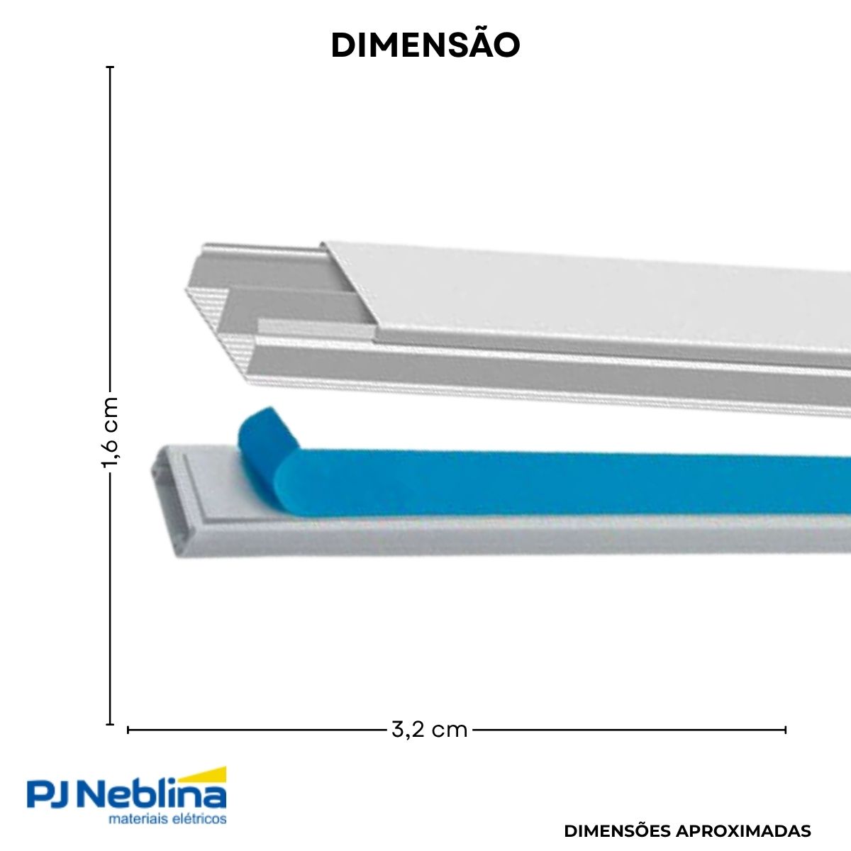 Canaleta Pvc Sistema X 32X16 (Br C/2M) Bc C/Tampa C/Divisória C/Adesivo - Pial