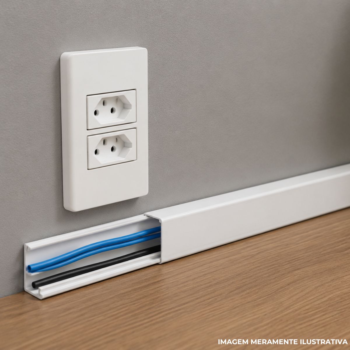 Canaleta Pvc Sistema X 32X16 (Br C/2M) Bc C/Tampa C/Divisória C/Adesivo - Pial