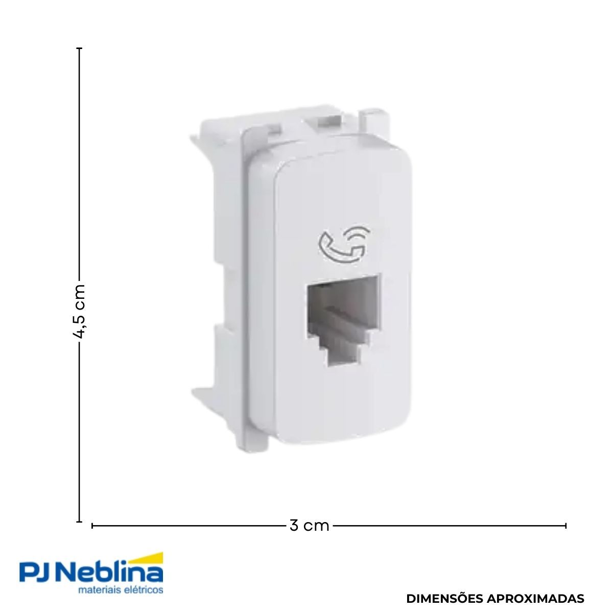 Modulo Tomada Telefone Rj11 (2 Fios) 1 Mod Bc Zeffia