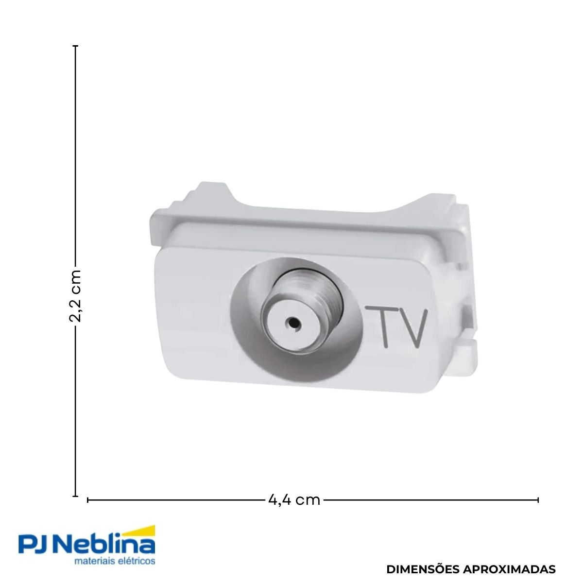 Modulo Tomada Antena Tv Coaxial 1 Mod Bc Zeffia