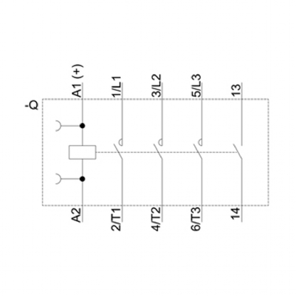 Contator Potência Tripolar 7A 24Vcc 1Na 3RT20151BB41 - Siemens
