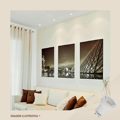 Lâmpada Led Dicroica Mr11 4W Bivolt Gu10 2700K Luz Amarela - Luminatti