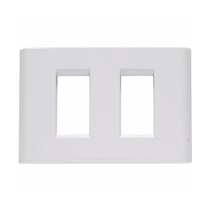 Placa Acabamento 2 Postos Horizontal4X2 Com Suporte Liz Branco - Tramontina