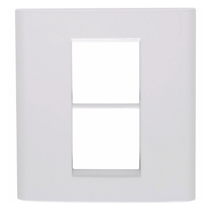 Placa Acabamento 4 Postos 4X4 Com Suporte Liz Branco - Tramontina