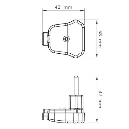 Plug Macho 10A 250V Branco Lateral - Tramontina