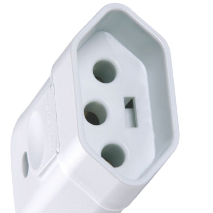 Plug Fêmea 10A 250V Branco Axial - Tramontina