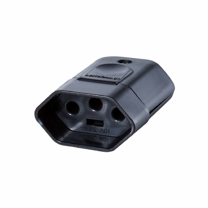 Plug Fêmea 10A 250V Preto Axial - Tramontina