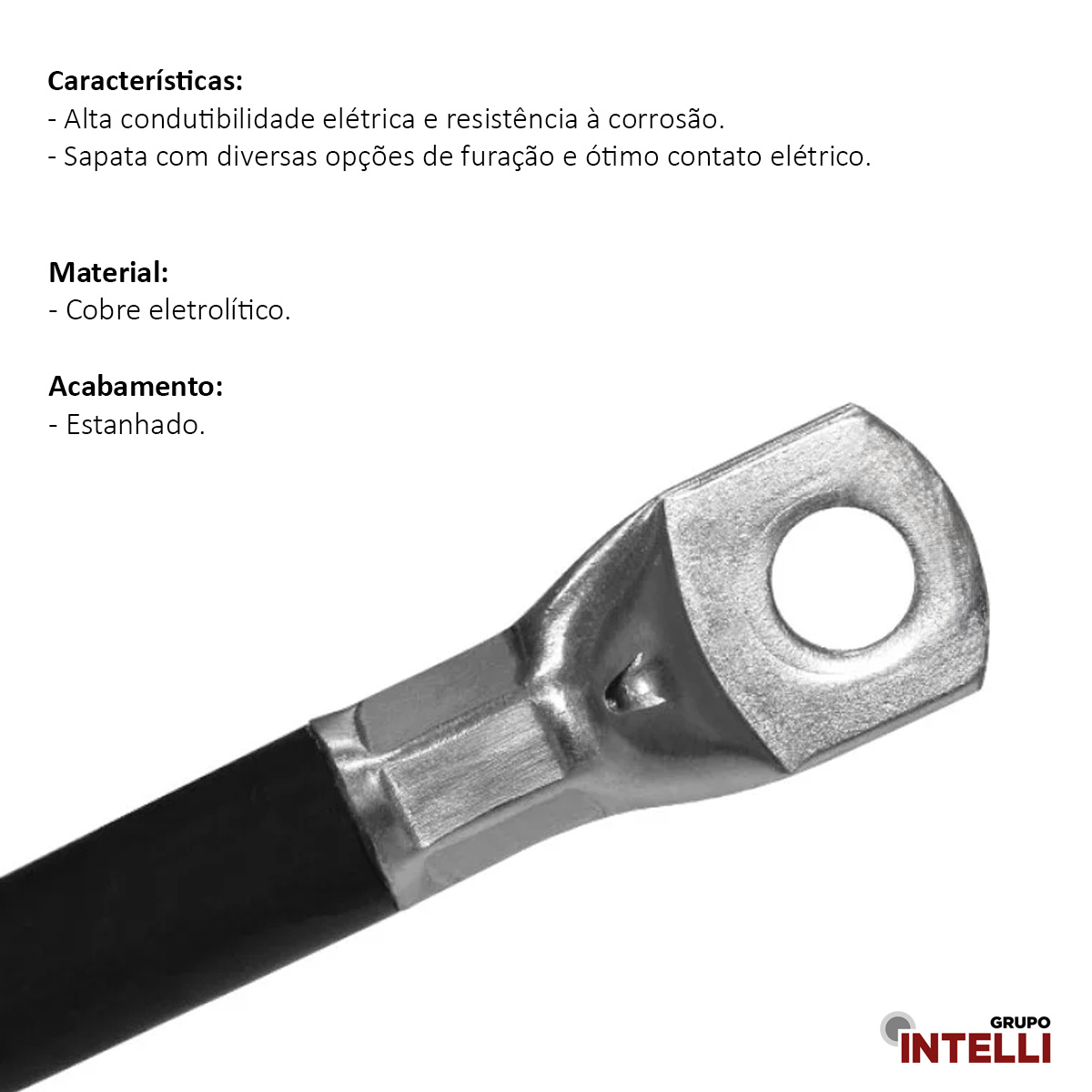 Terminal Compressão 16Mm 1 Compressão 1 Furo F=6,5Mm 1/4 M6 3755 Intelli