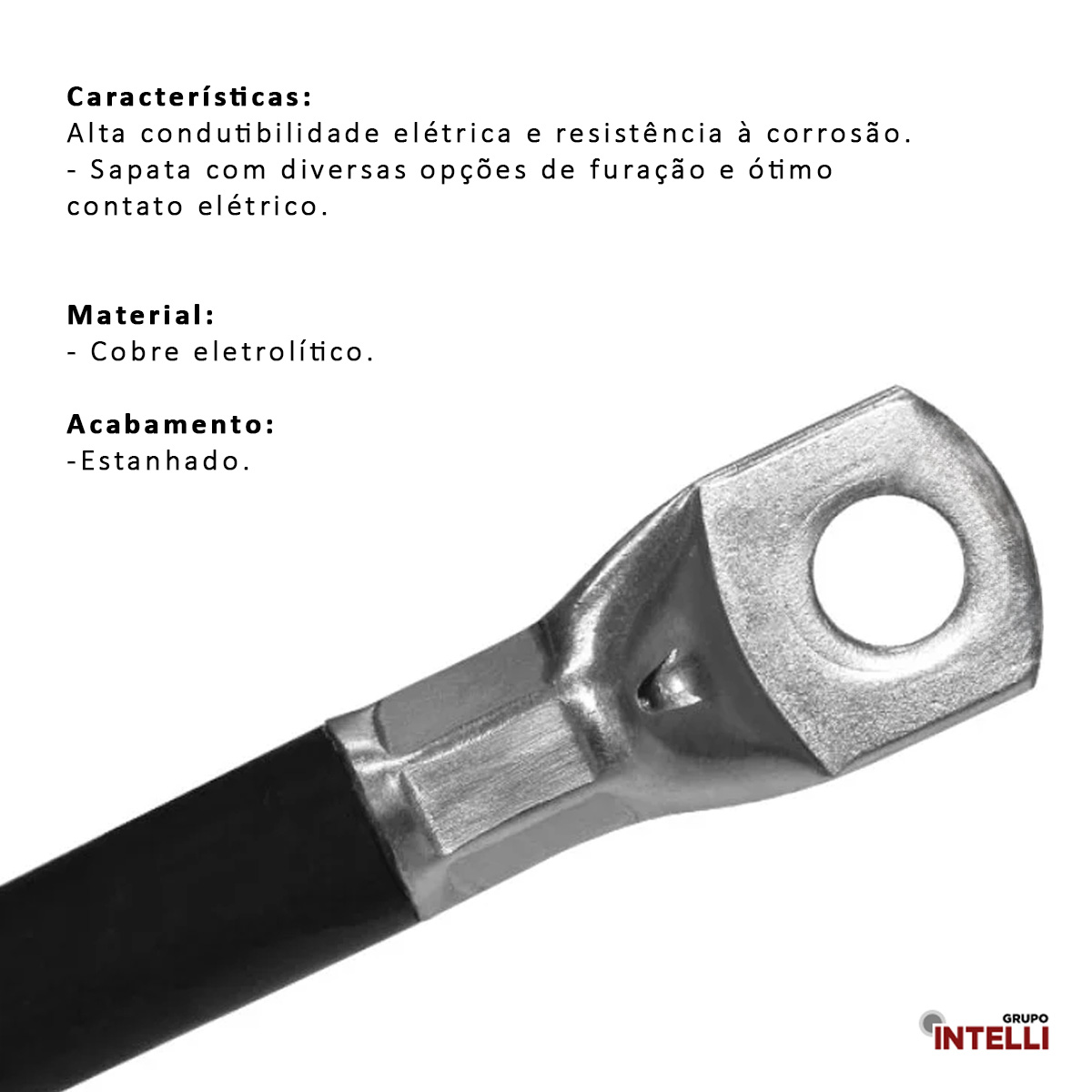 Terminal Compressão 35Mm 1 Compressão 1 Furo F=8,5Mm 5/16 M8 507 Intelli