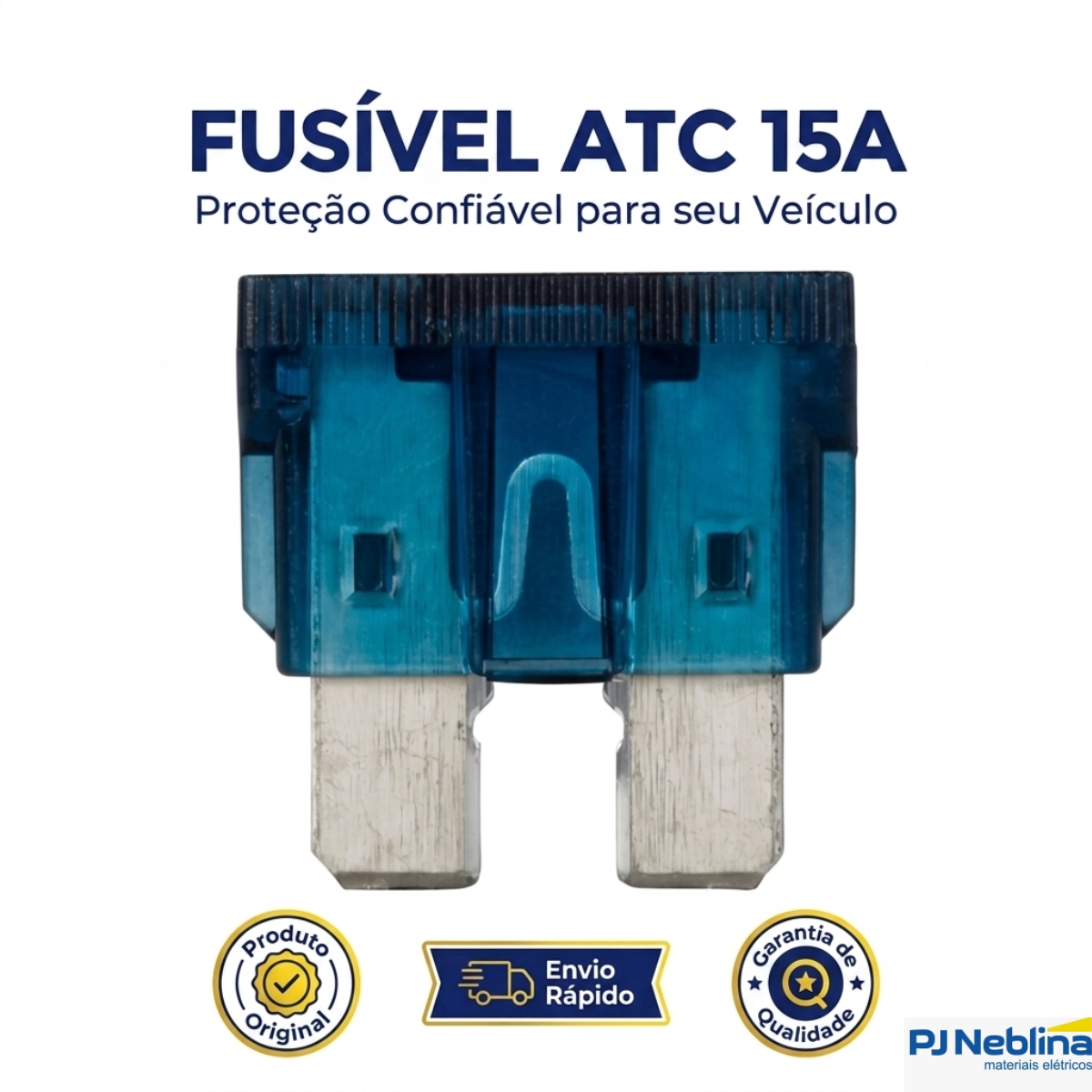 Fusível Automotivo Lamina 15A 32Vca/Cc Médio Azul ATC-15 - Bussmann Eaton