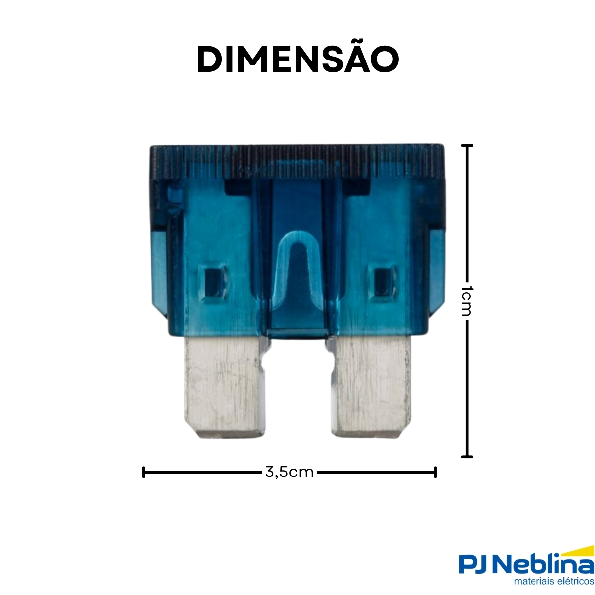 Fusível Automotivo Lamina 15A 32Vca/Cc Médio Azul ATC-15 - Bussmann Eaton