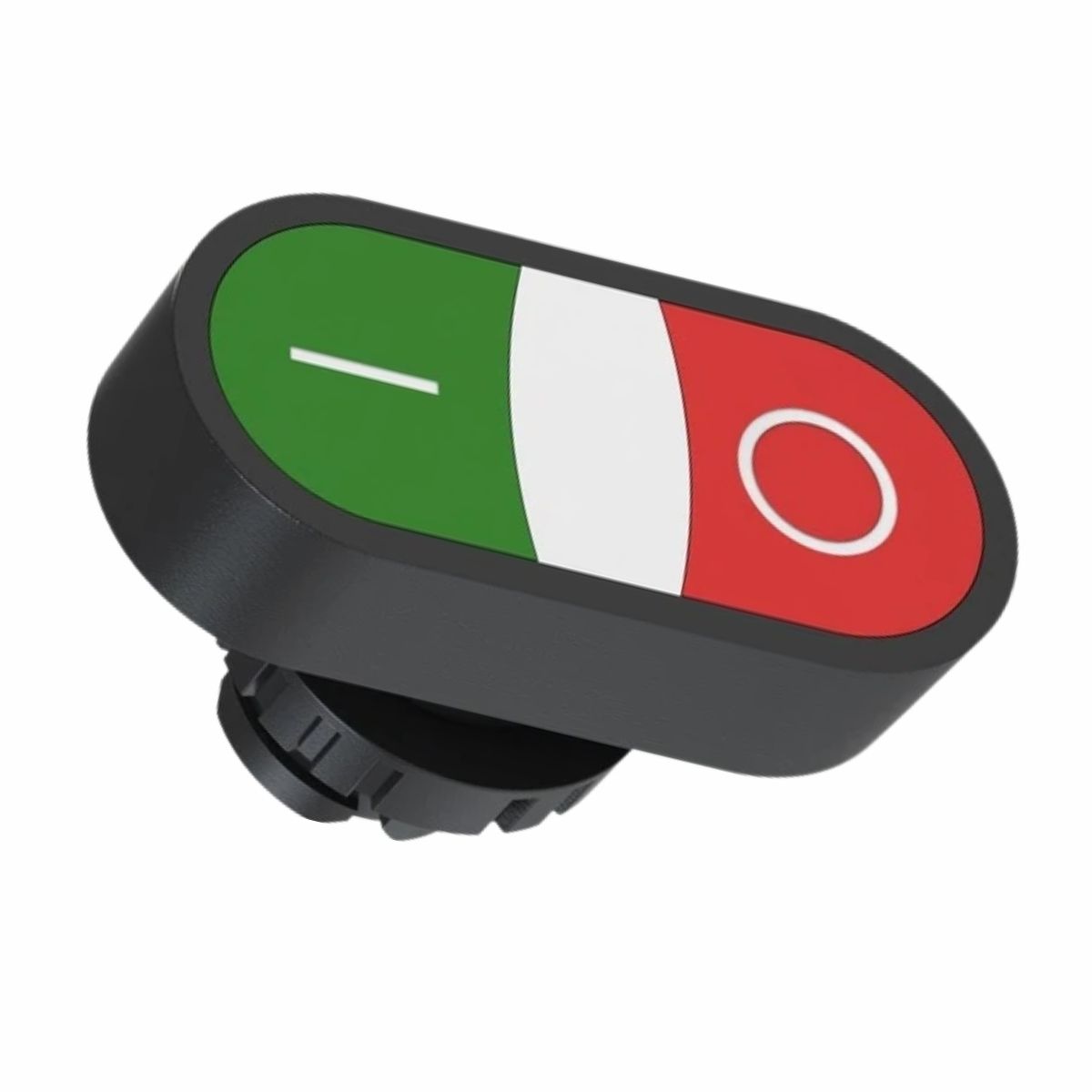 Botão Comando Duplo Pulsador Faceado Iluminado Redondo 22Mm Plástico Verde/Vermelho 1Na+1Nf Led 220V (I/O) - Weg