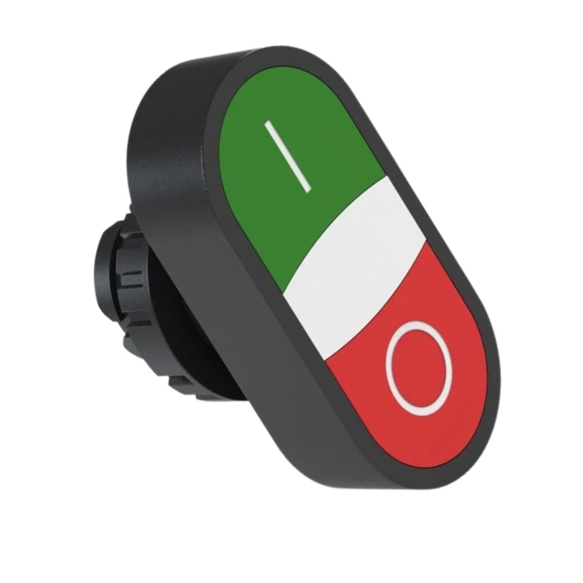 Botão Comando Duplo Pulsador Faceado Iluminado Redondo 22Mm Plástico Verde/Vermelho 1Na+1Nf Led 220V (I/O) - Weg