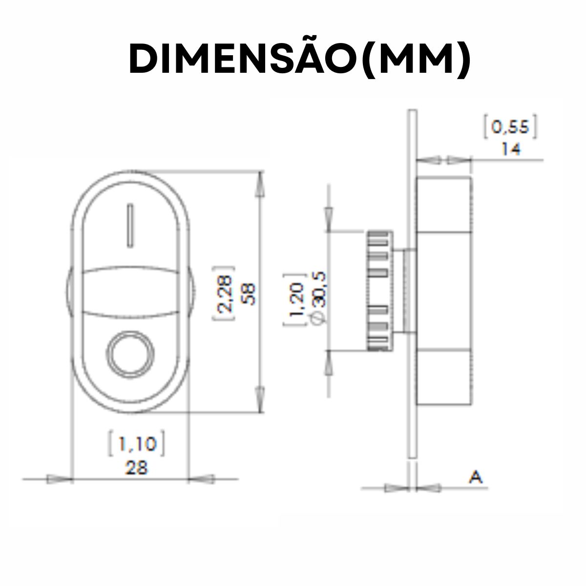 Botão Comando Duplo Pulsador Faceado Iluminado Redondo 22Mm Plástico Verde/Vermelho 1Na+1Nf Led 220V (I/O) - Weg