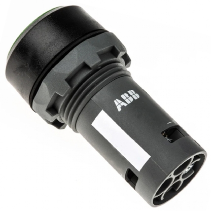Botão Liso Impulso 1Na Não Iluminado Verde Aro Preto CP110G10 - ABB