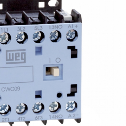 Contator Mini Potência Tripolar 9A 190-220V 1Na 50/60Hz CWC09-10-30V26 - WEG