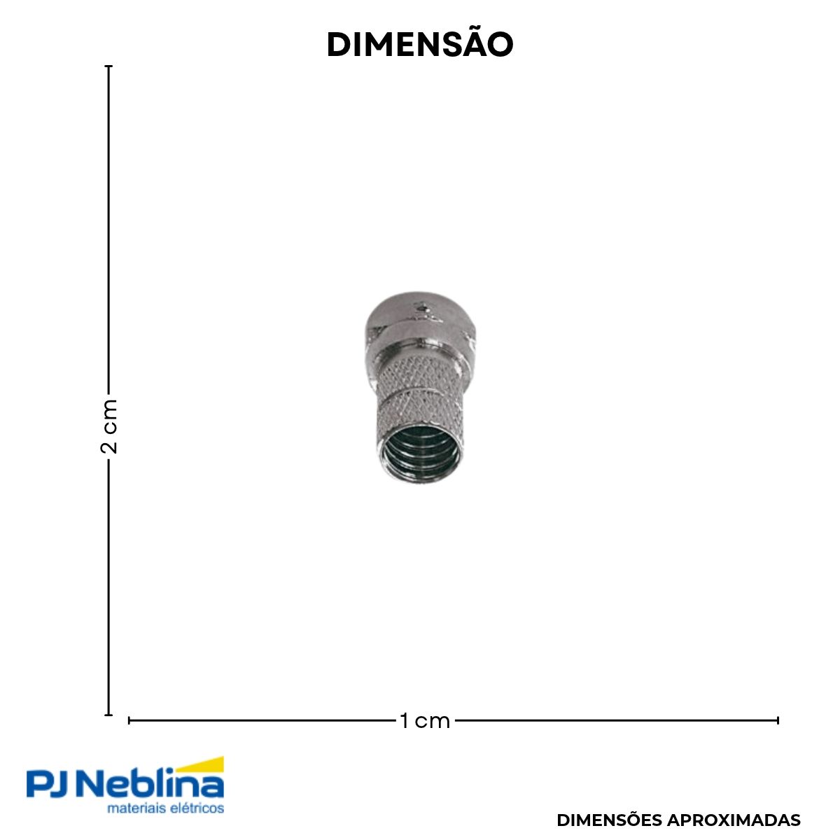 Cartela Conector P/Cabo Coaxial Rg 06 Rosca - Sfixa