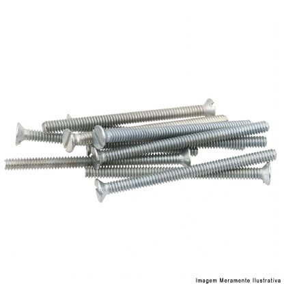 Cartela Parafuso Caixinha Luz Zincado 9/64x2 Polegadas 6 Unidades - Sfixa - Sfixa