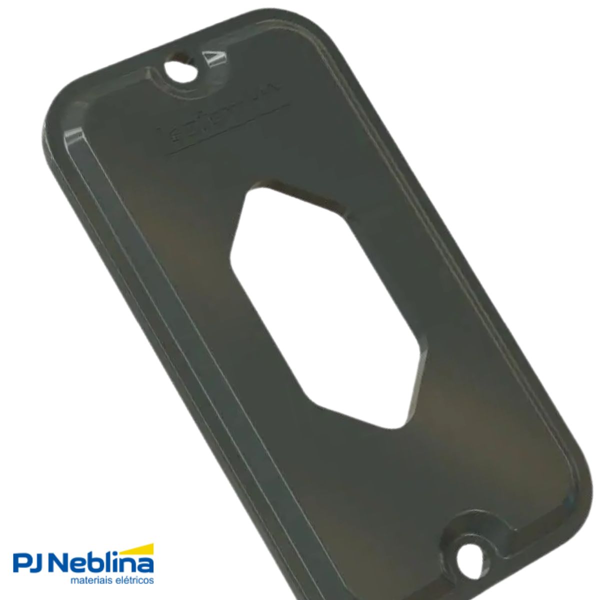 Tampa Condulete 1 Tom Hexagonal Vertical Pvc 1/2-3/4 Cinza S/Vedação - Wetzel