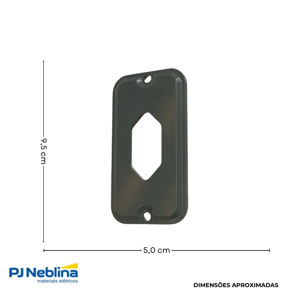 Tampa Condulete 1 Tom Hexagonal Vertical Pvc 1/2-3/4 Cinza S/Vedação - Wetzel
