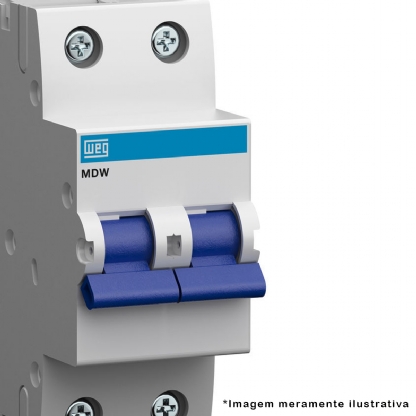 Disjuntor Mini Din Bipolar 63A Curva C 5Ka 230/400V MDW-C63-2 - WEG