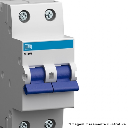 Disjuntor Mini Din Bipolar 100A Curva C 5Ka 230/400V MDW-C100-2 - WEG