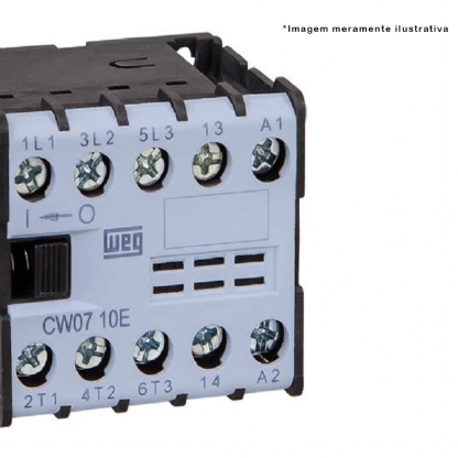 Contator Mini Potência Tripolar 7A 190-220V 1Na 50/60Hz CW07-10-30V25 - WEG