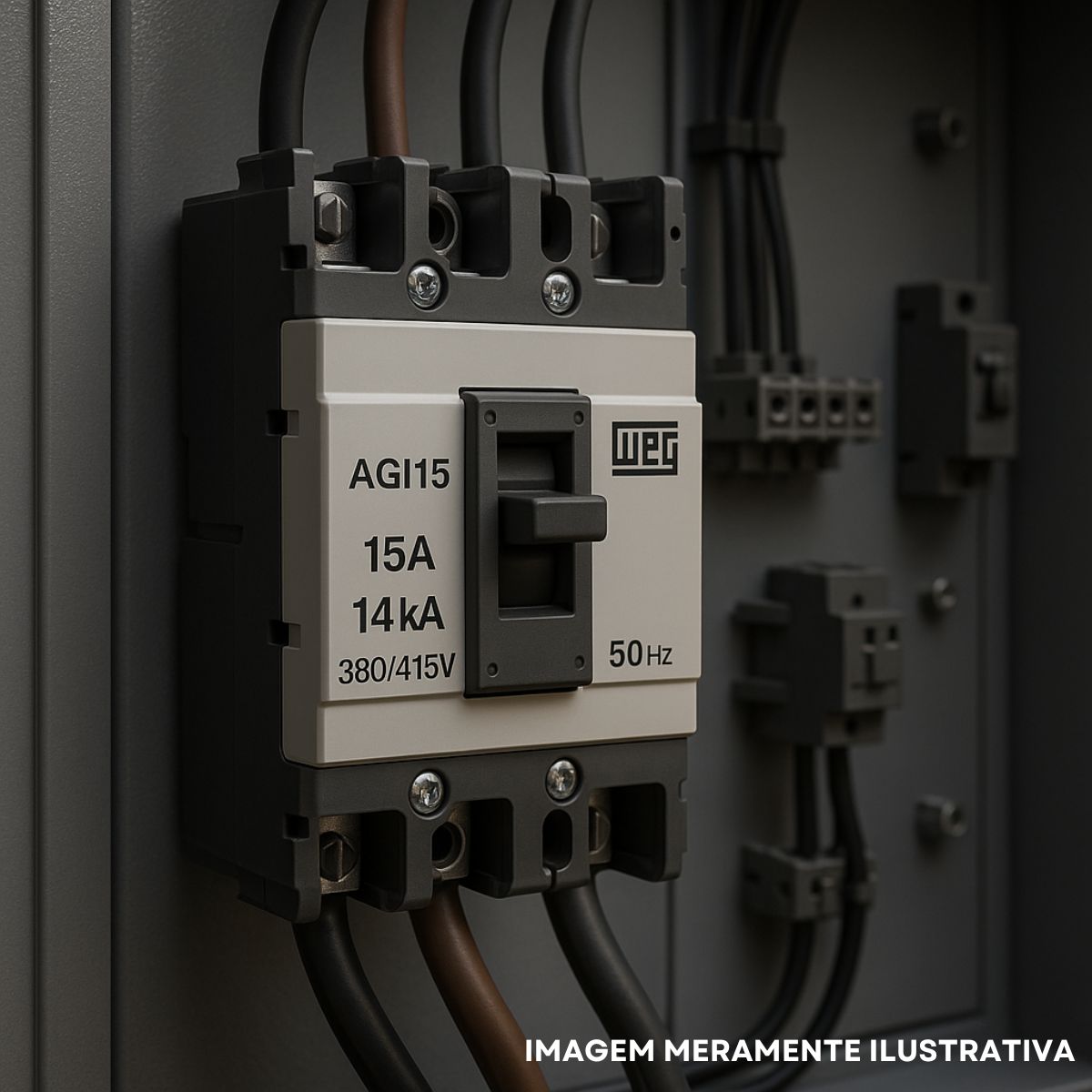 Disjuntor Caixa Moldada Tripolar 15A 14Ka 380/415V 50/60Hz - Weg