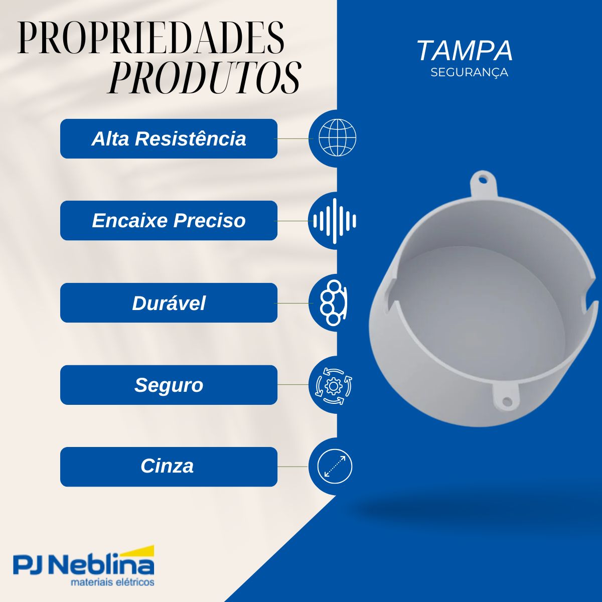 Tampa Traseira Segurança para Placas Moveis e Pedras - Weg