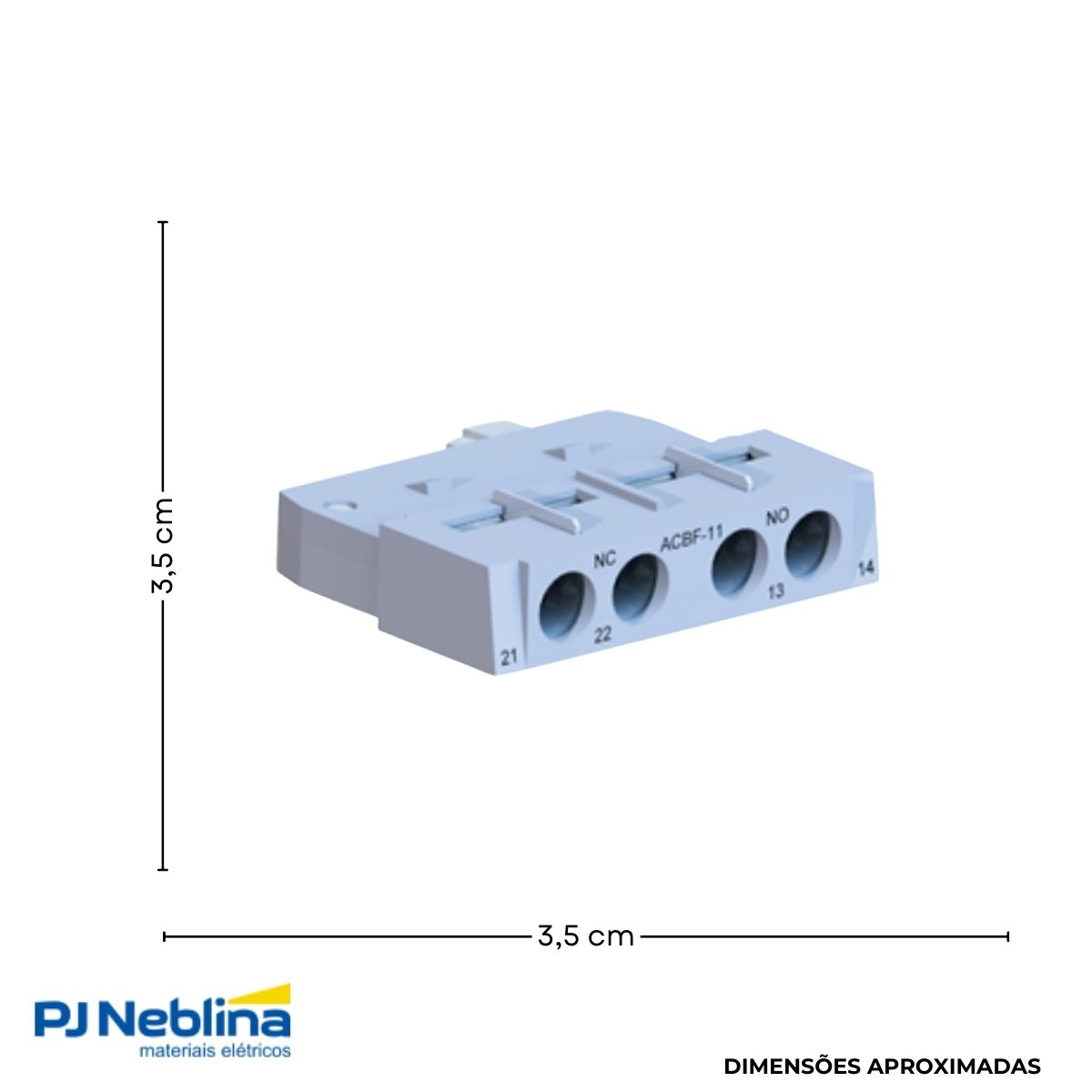 Bloco Contato Lateral 2Nf P/ Mpw18/40 Versão Azul - Weg