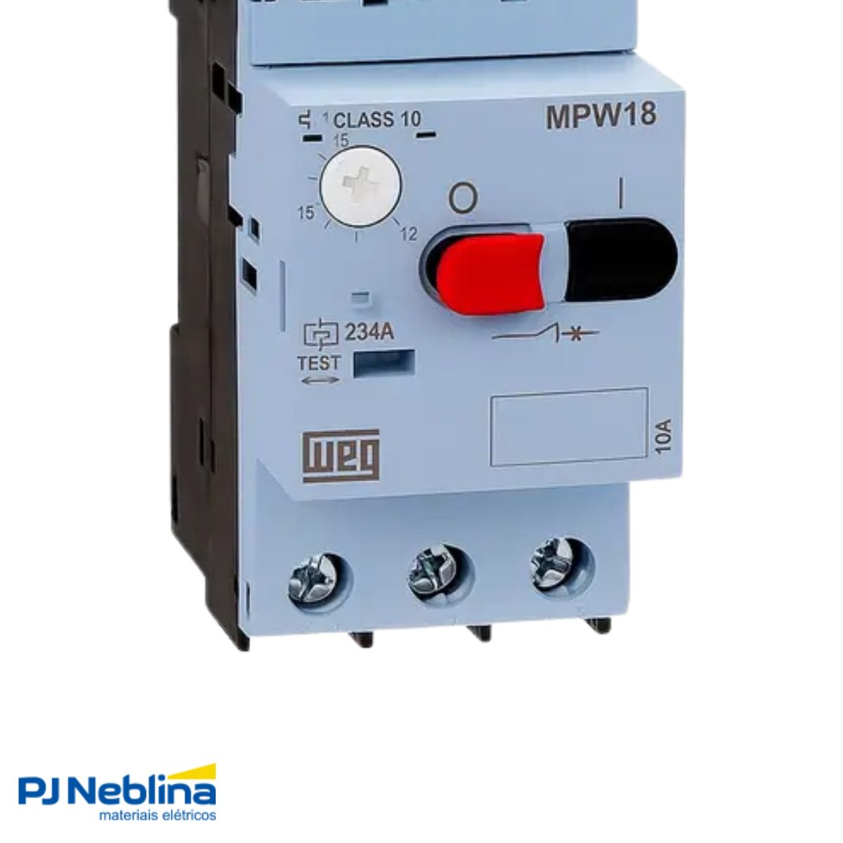 Disjuntor Motor Tripolar 1A 0,63-1A 0,33Cv 380/415V 100Ka 380/440V 50/60Hz - Weg