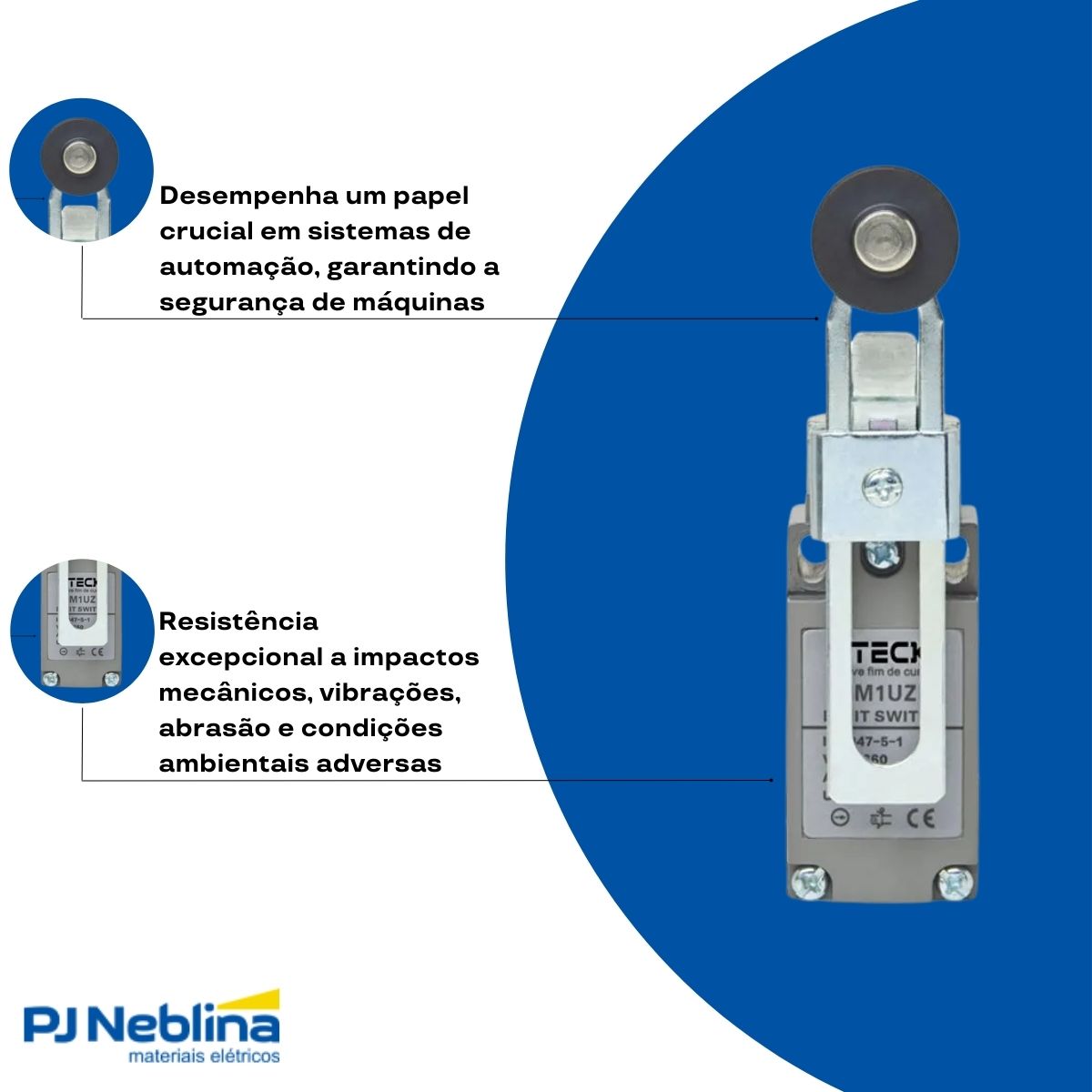 Chave Fim De Curso Metal 1 Ent Al Rold Comp Va - Steck