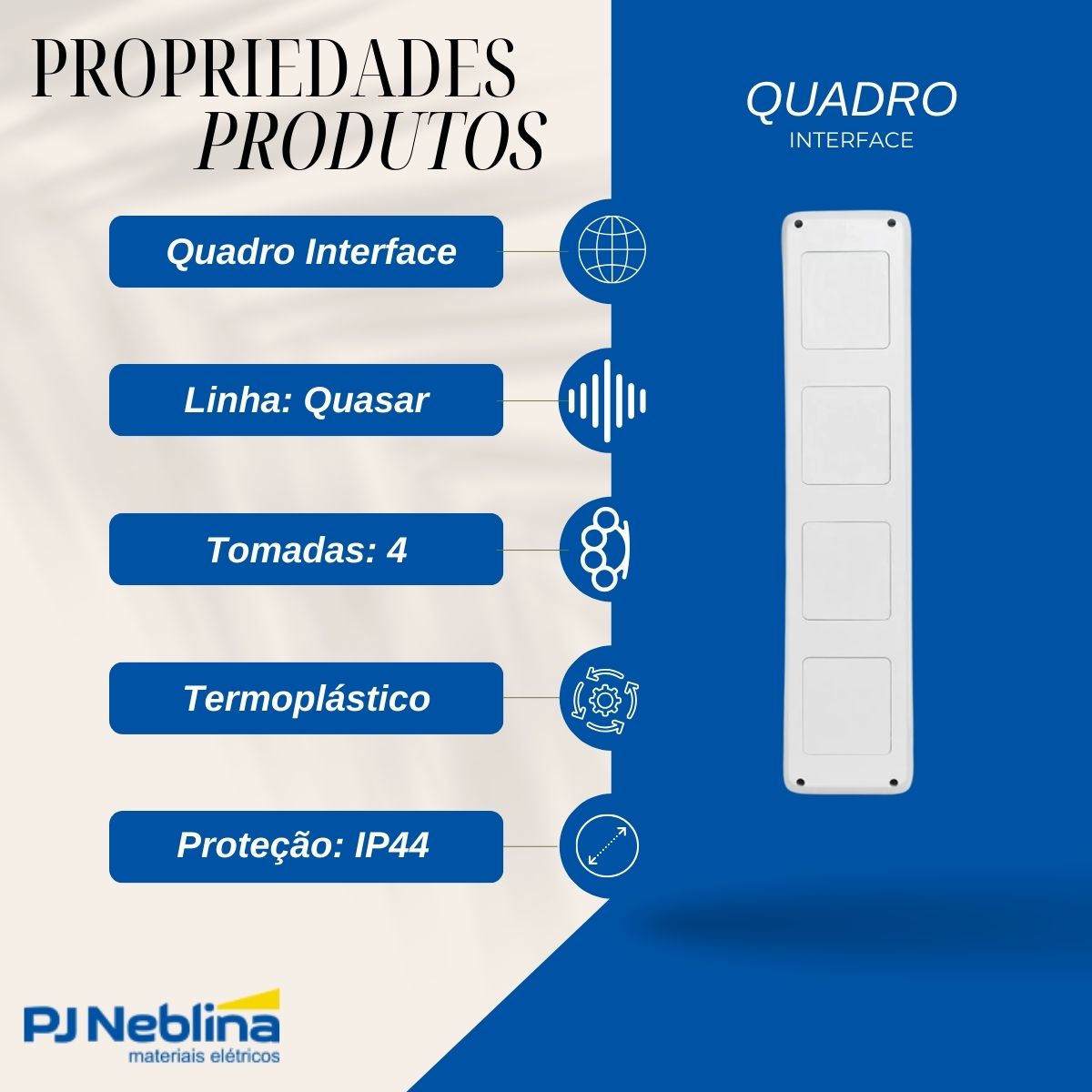 Quadro Interface Quasar 4 Tom - Steck