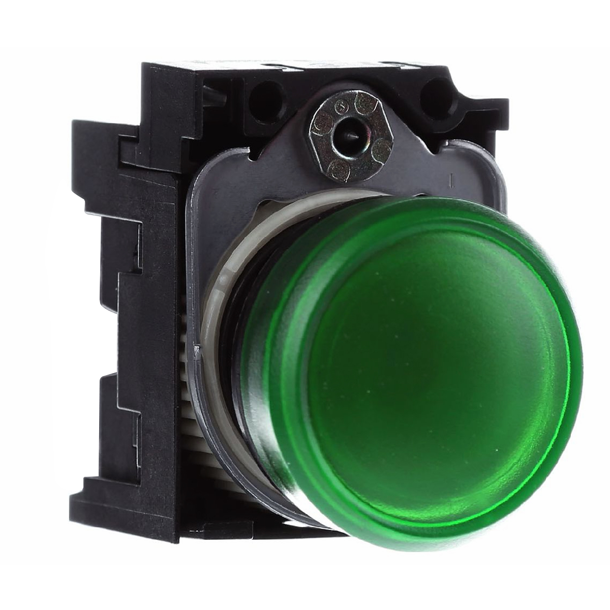 Botão Sinalizador Led Plástico 22mm 230Vac Verde Com Suporte 3SU11066AA401AA0 Siemens