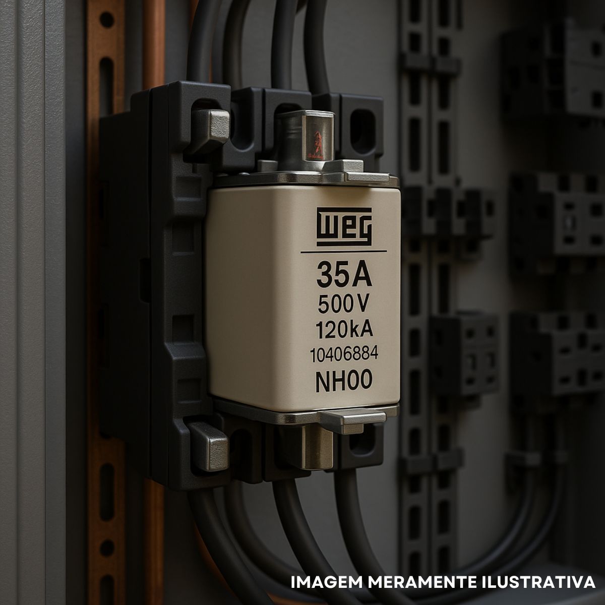 Fusível Nh Retardado Gg/Gl 35A 500V 120Ka T-00 - Weg