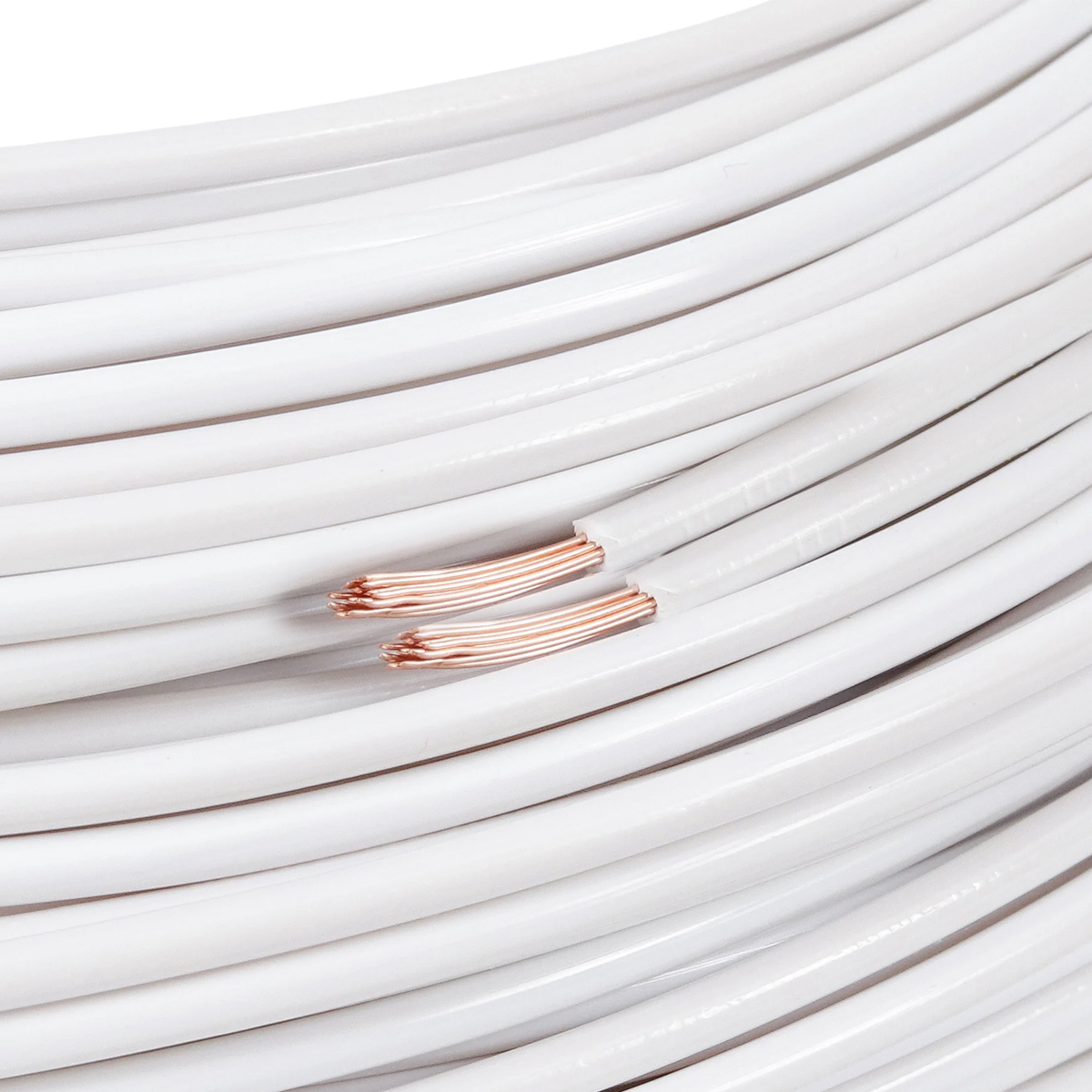 Cordão Paralelo 300V Pvc 2X22Awg Branco 70G 100 Metros - CgCabos
