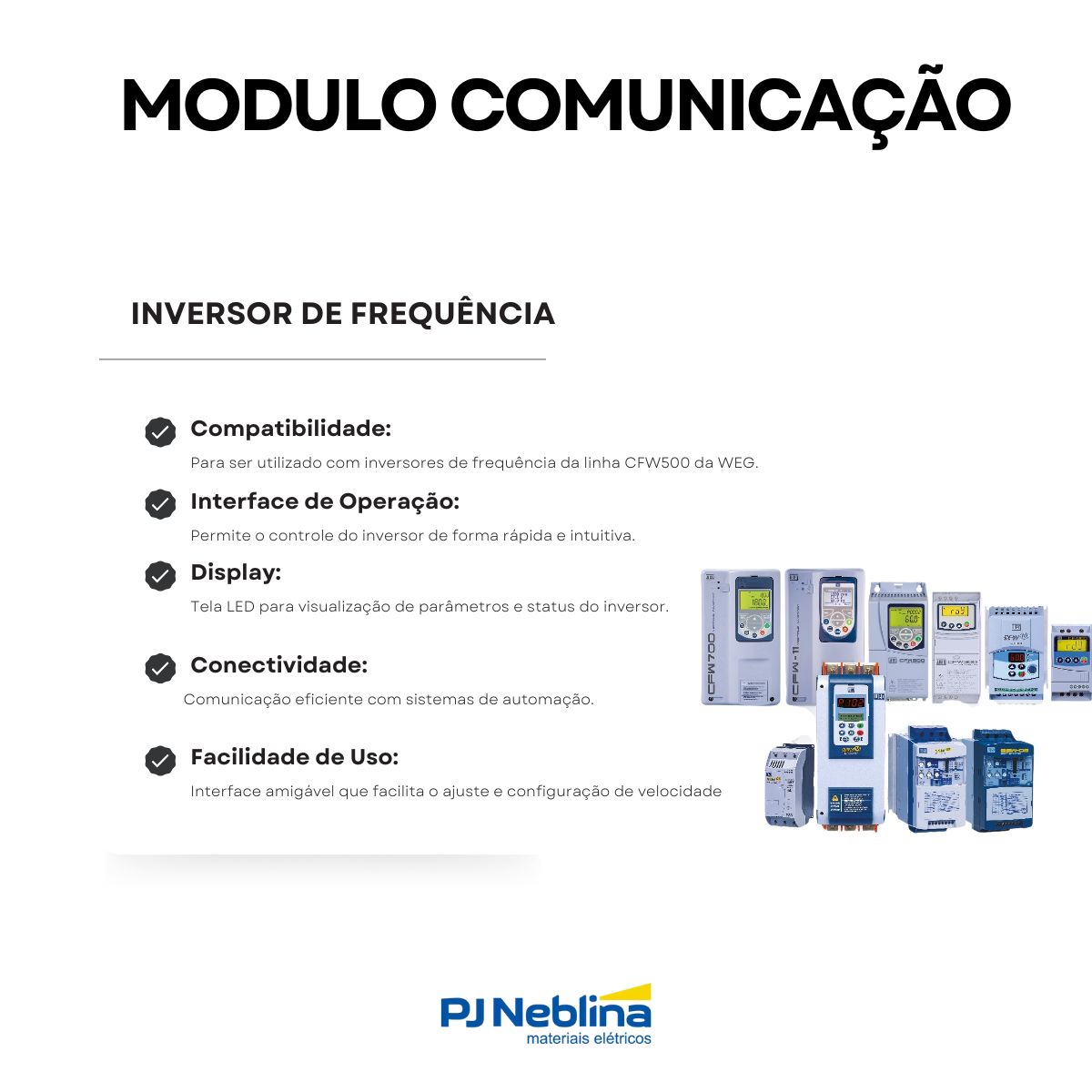 Modulo Comunicacao Inversor Frequencia Hmi Cfw500-hmir
