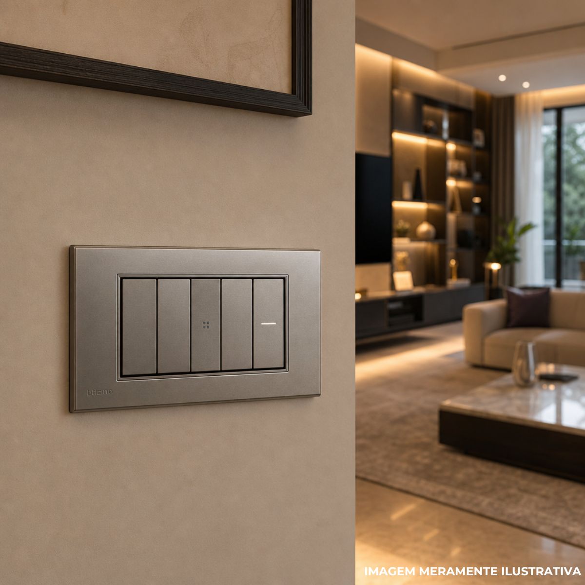 Modulo Interruptor Simples 1 Mod 16A 250V Tech Living Light - Bticino