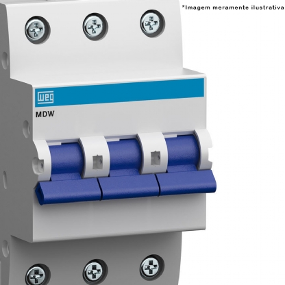 Disjuntor Mini Din Tripolar 125A Curva C 5Ka 230/400V MDW-C125-3 - WEG