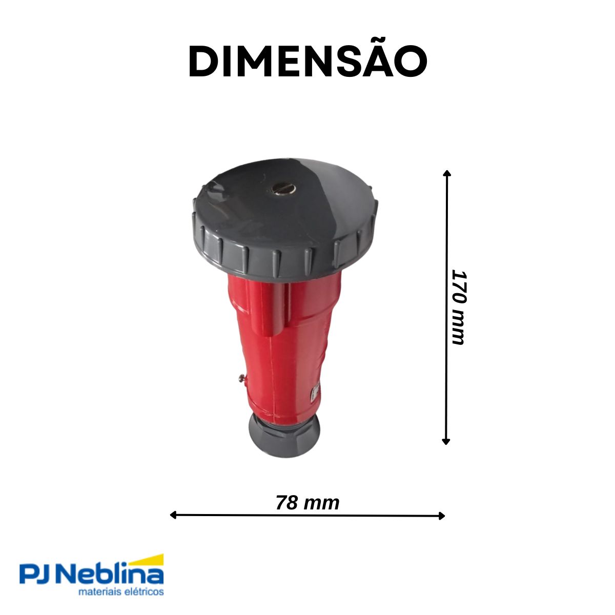 Tomada Industrial Femea Móvel Acoplador Prova D'água 3P+T 32A 380/440V Vm 3H Ip67 - Steck