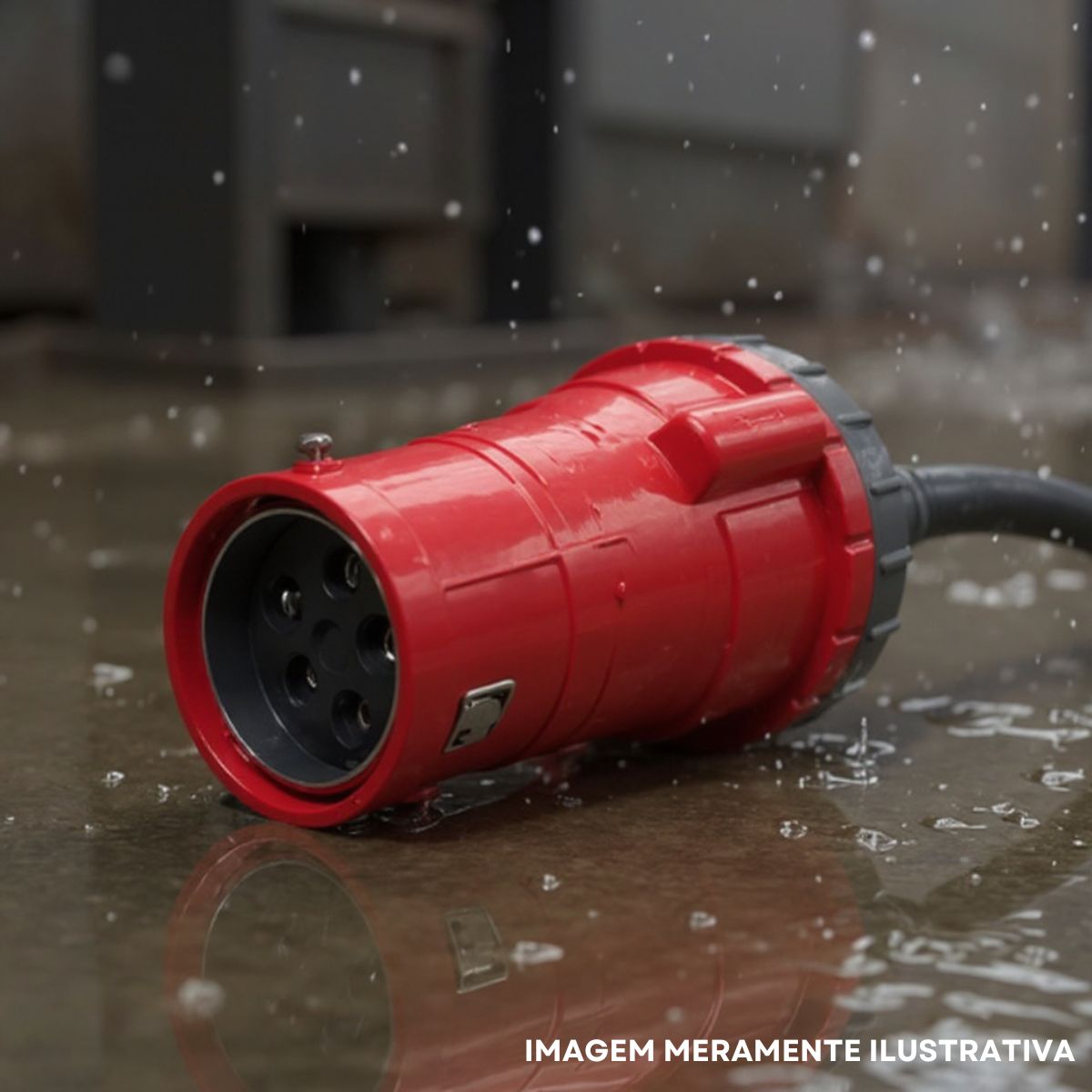 Tomada Industrial Femea Móvel Acoplador Prova D'água 3P+T 32A 380/440V Vm 3H Ip67 - Steck