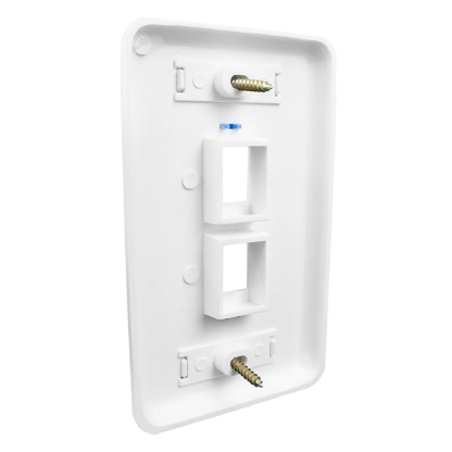 Placa Acabamento RJ45 Keystone 4X2 2 Postos Conect Branco - Legrand/Conect