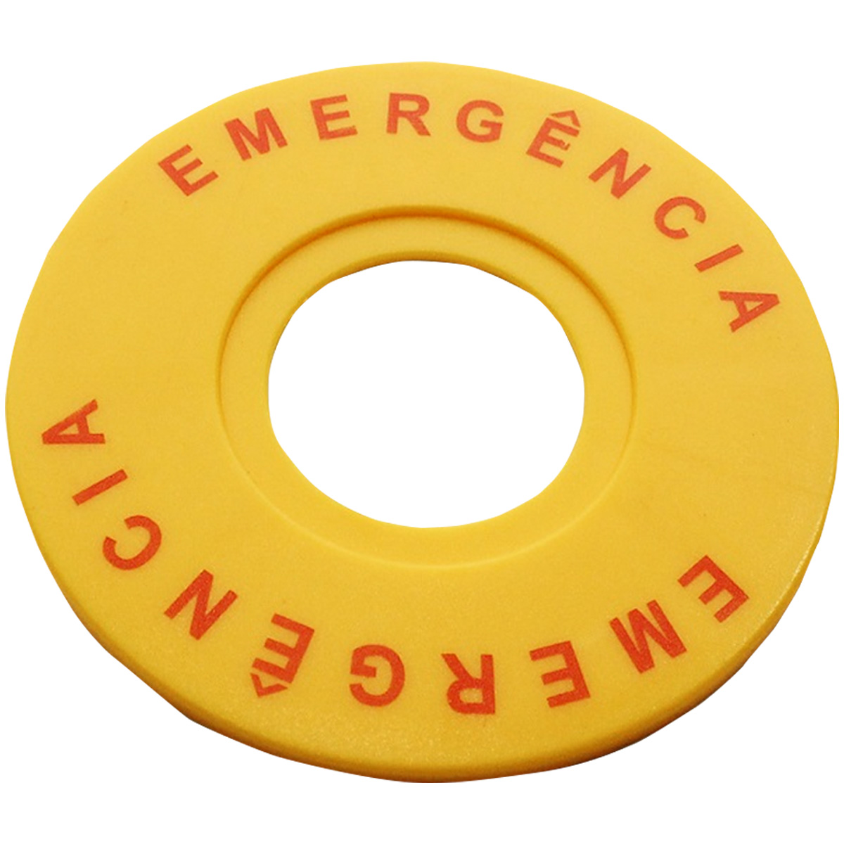 Identificador De Emergência Para Botão 22Mm Diâmetro 60Mm Amarelo P20idem - Metaltex