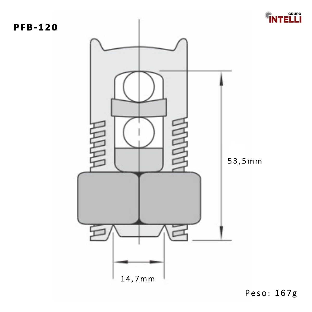Conector Parafuso Fendido Split-Bolt Bimetálico 120Mm Cobre Estanhado Pfb 1858 Intelli
